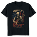 Funny Lincoln Playing Guitar Americana Graphic T-Shirt