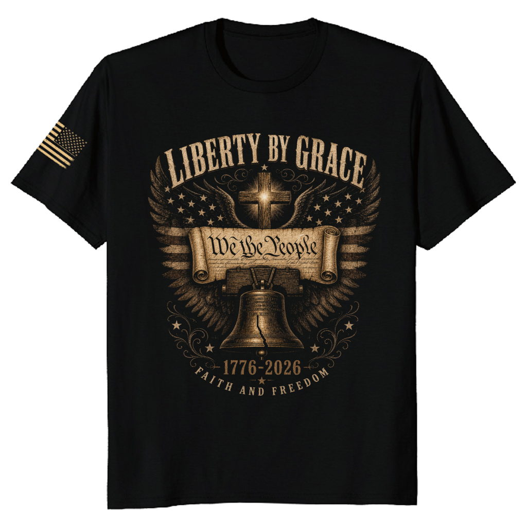 Patriotic Cross Faith Graphic T-Shirt