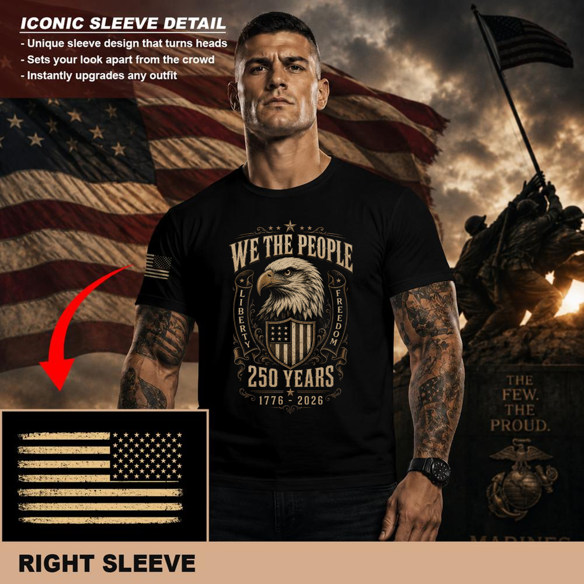 Patriotic Graphic T-Shirt