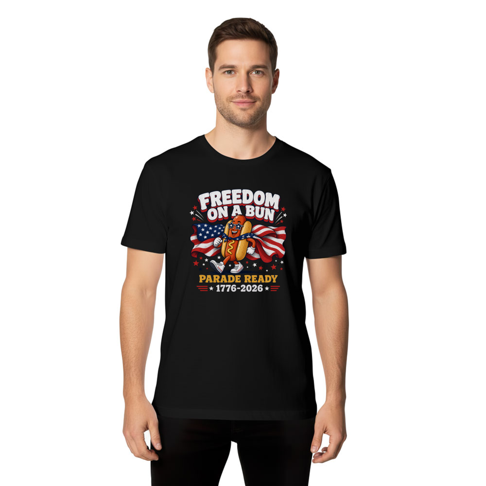 Patriotic Hotdog 4th Of July 250 Years America USA Kids BBQ Independence Day Summer Cookout Family Fireworks Funny Cute Celebration T-Shirt