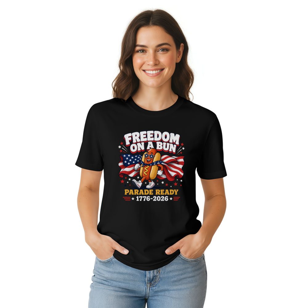 Patriotic Hotdog 4th Of July 250 Years America USA Kids BBQ Independence Day Summer Cookout Family Fireworks Funny Cute Celebration T-Shirt