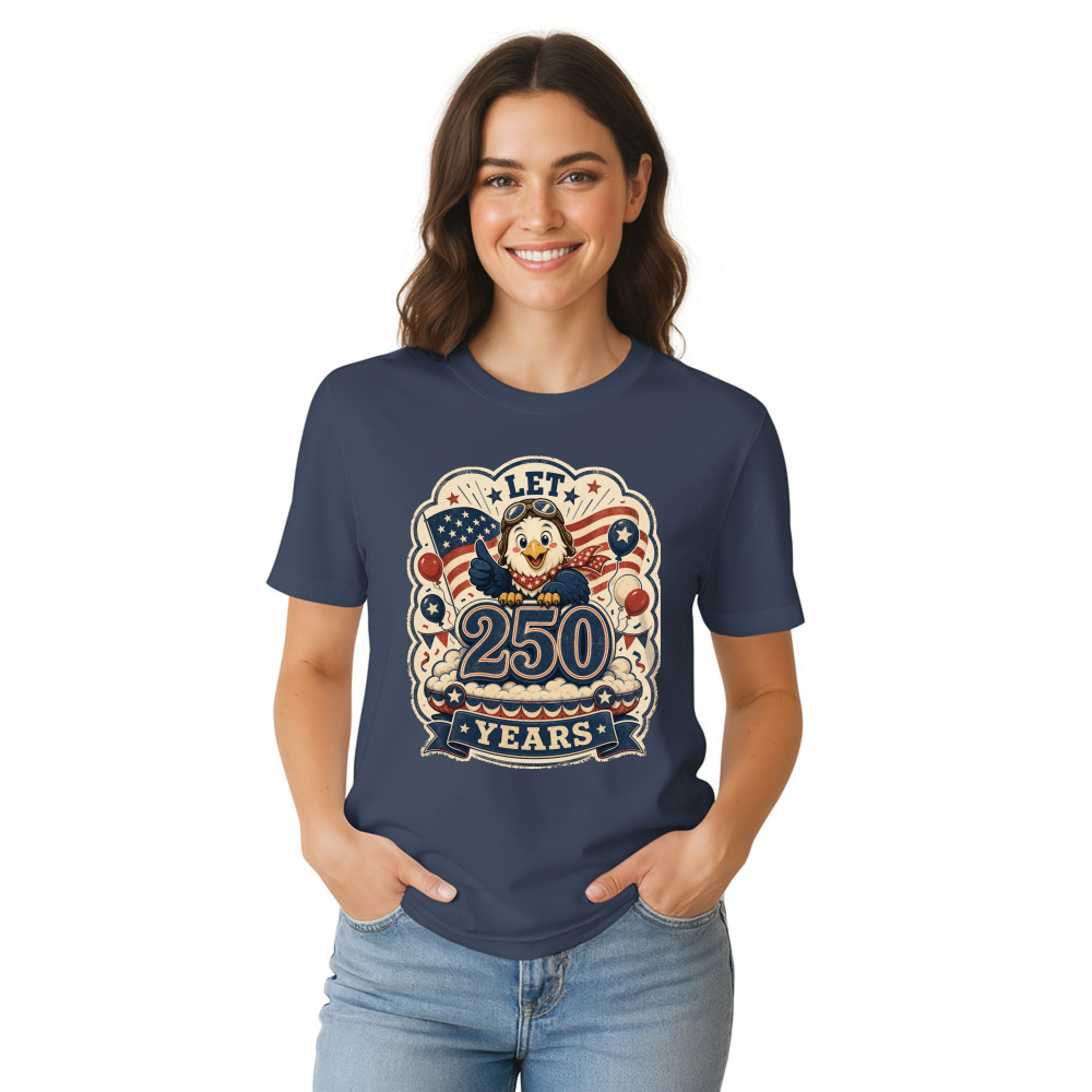Cartoon Cute Eagles Illustration Graphic T-Shirt