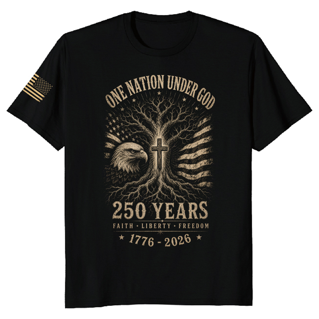 Patriotic Cross Faith Graphic T-Shirt