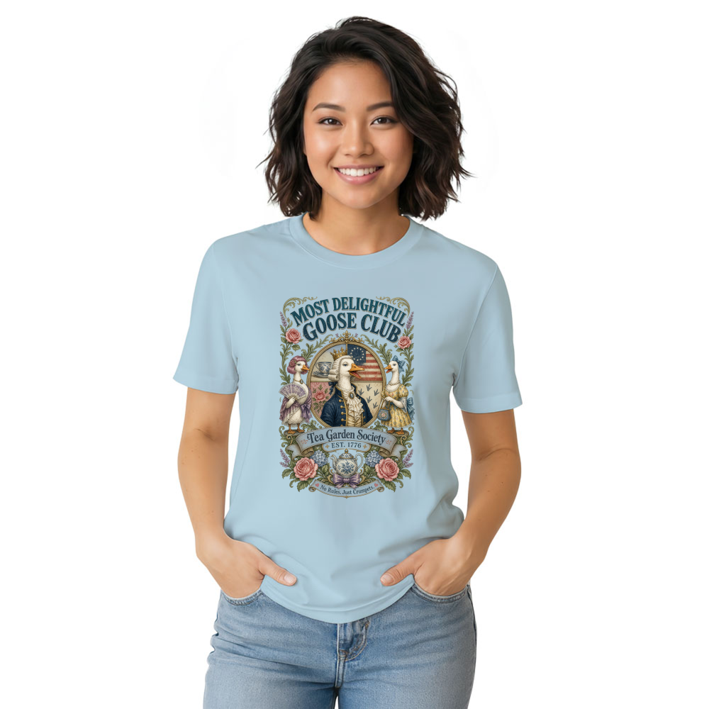 Cottagecore Goose Club Farm Bird Humor Graphic T-Shirt
