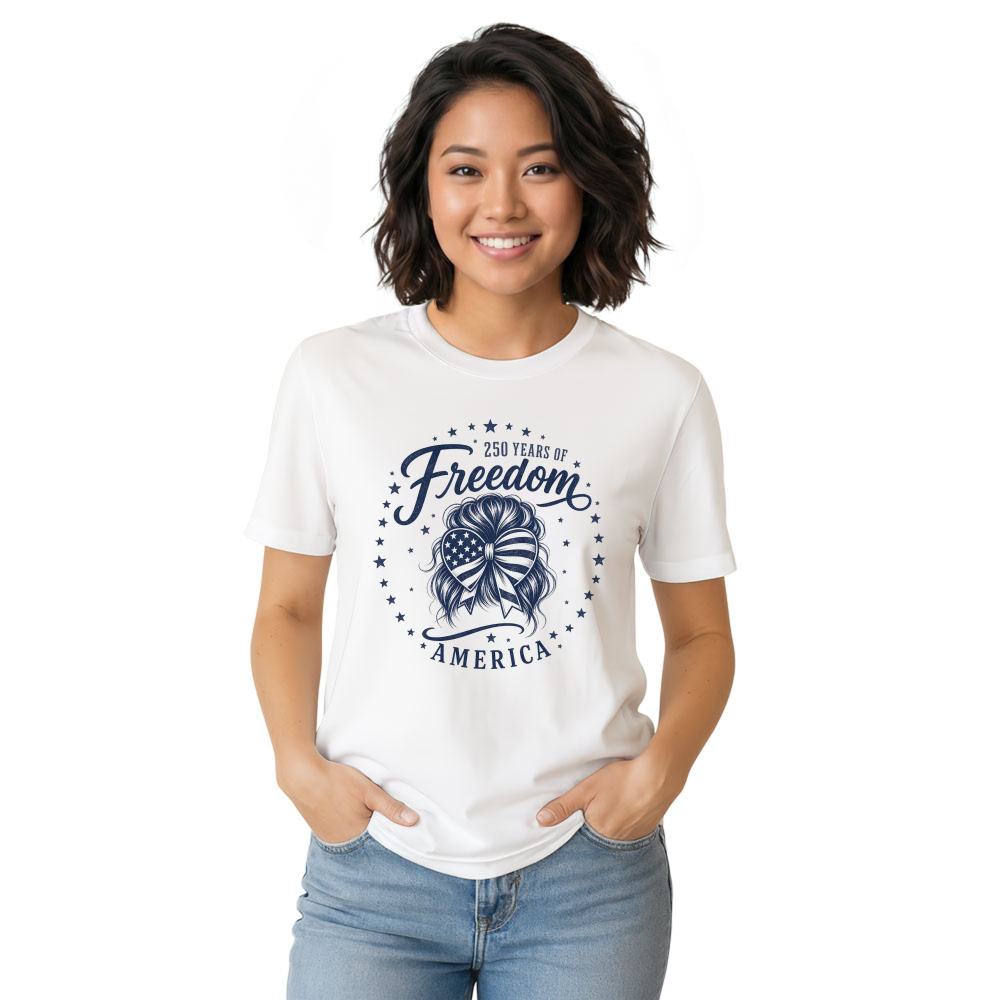Girly Patriotic Graphic T-Shirt