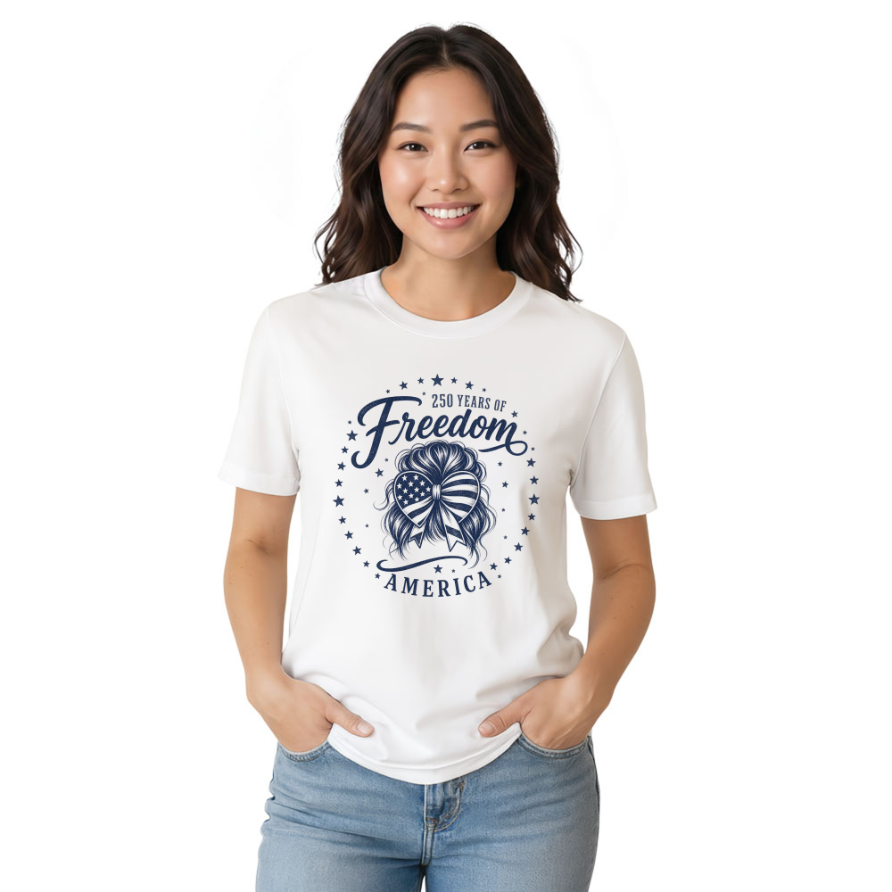 Girly Patriotic Graphic T-Shirt