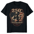 Retro Abraham Lincoln Playing Guitar Graphic T-Shirt