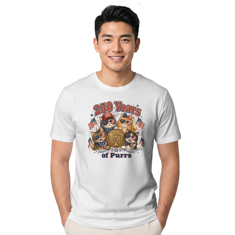 Patriotic Cat T-Shirt - Gift for Cat Lovers