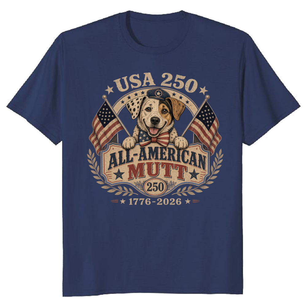 Patriotic Dog Graphic T-Shirt
