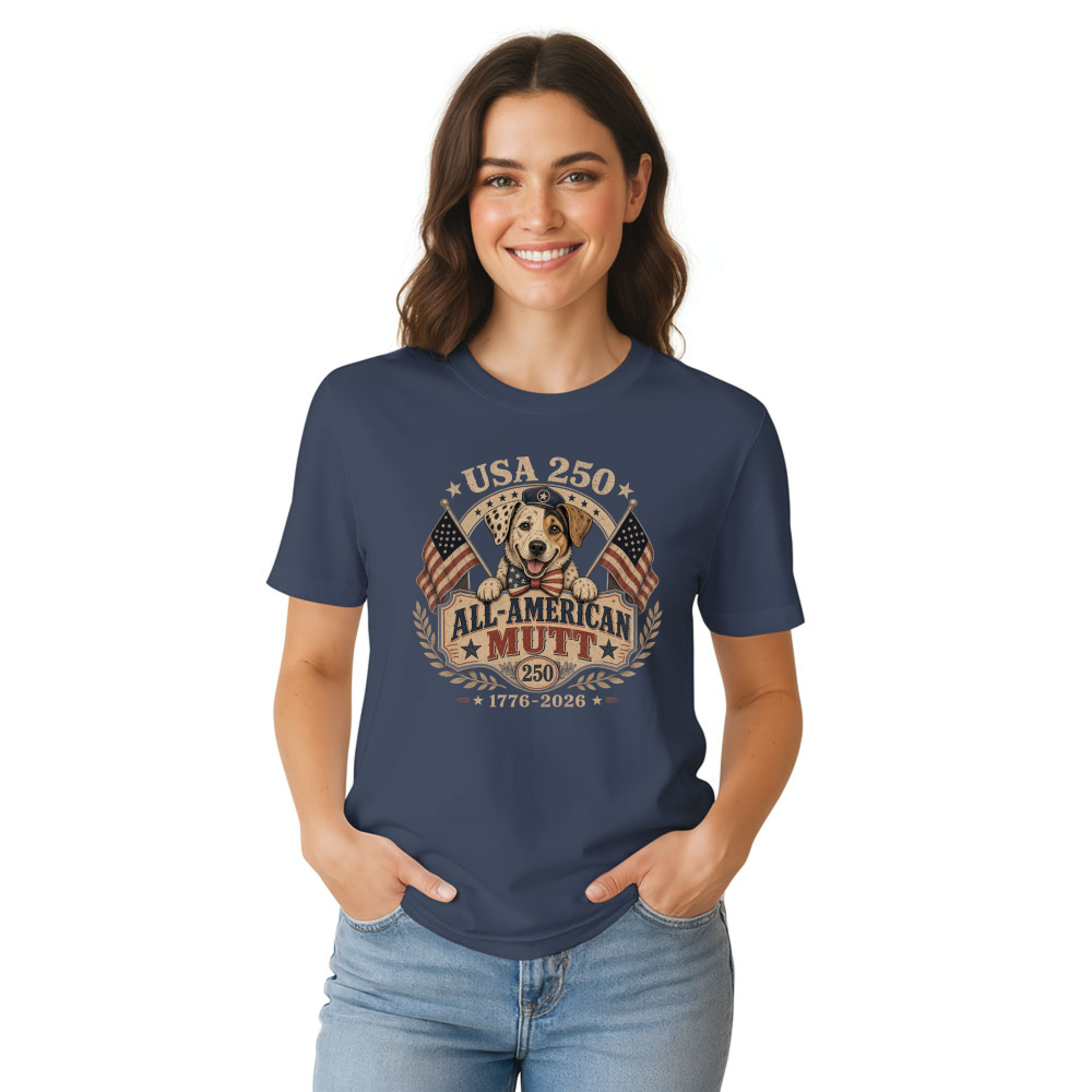 Patriotic Dog Graphic T-Shirt