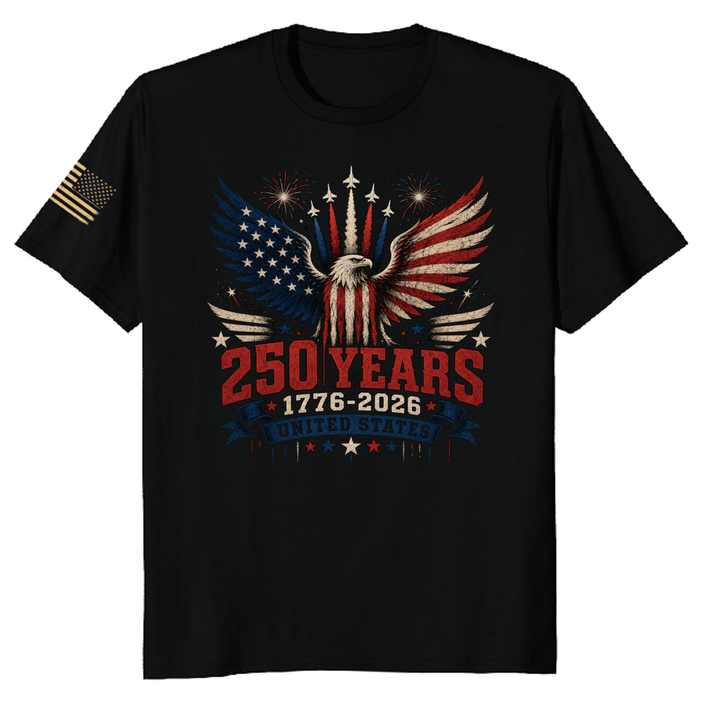 Clean Patriotic Basic Graphic T-Shirt