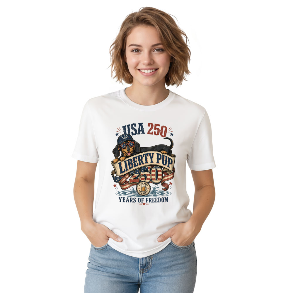 Patriotic Dog Graphic T-Shirt
