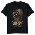 Retro Abraham Lincoln Playing Guitar Americana Graphic T-Shirt