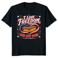 Patriotic Hot Dog 4th of July BBQ USA 250 Years Independence Day Summer Cookout, Funny Food Humor Picnic Grill T-Shirt