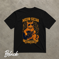 Meow-sician Playful Tabby Guitar Music Notes Graphic T-Shirt
