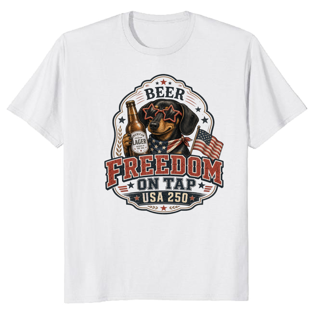 Patriotic Dog Graphic T-Shirt