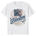 Girly Patriotic Americana Graphic T-Shirt