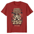 Patriotic Dog 4th Of July 250th Anniversary, USA Flag, 1776 2026 Independence Day Dog Lover Gift T-Shirt