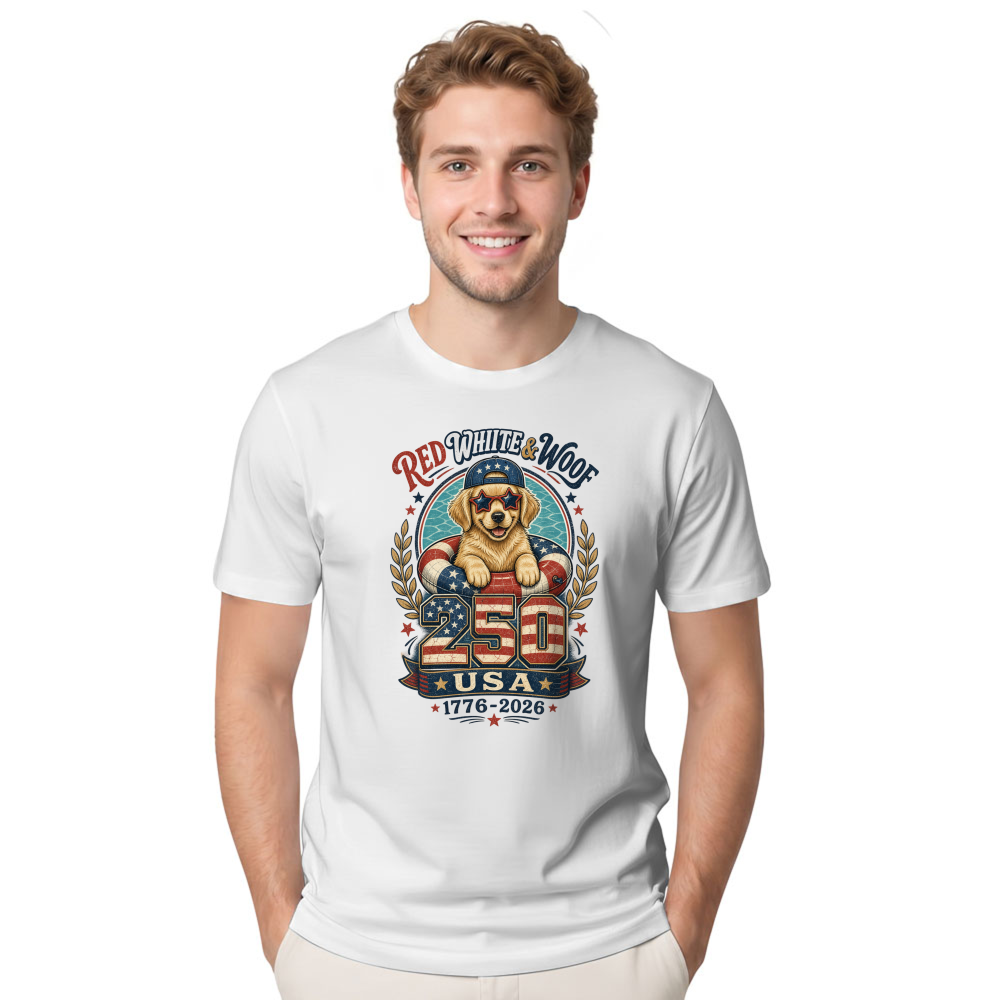 Patriotic Dog Graphic T-Shirt