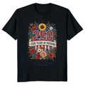 Botanical 250 Years of Freedom Patriotic Floral Graphic T-Shirt