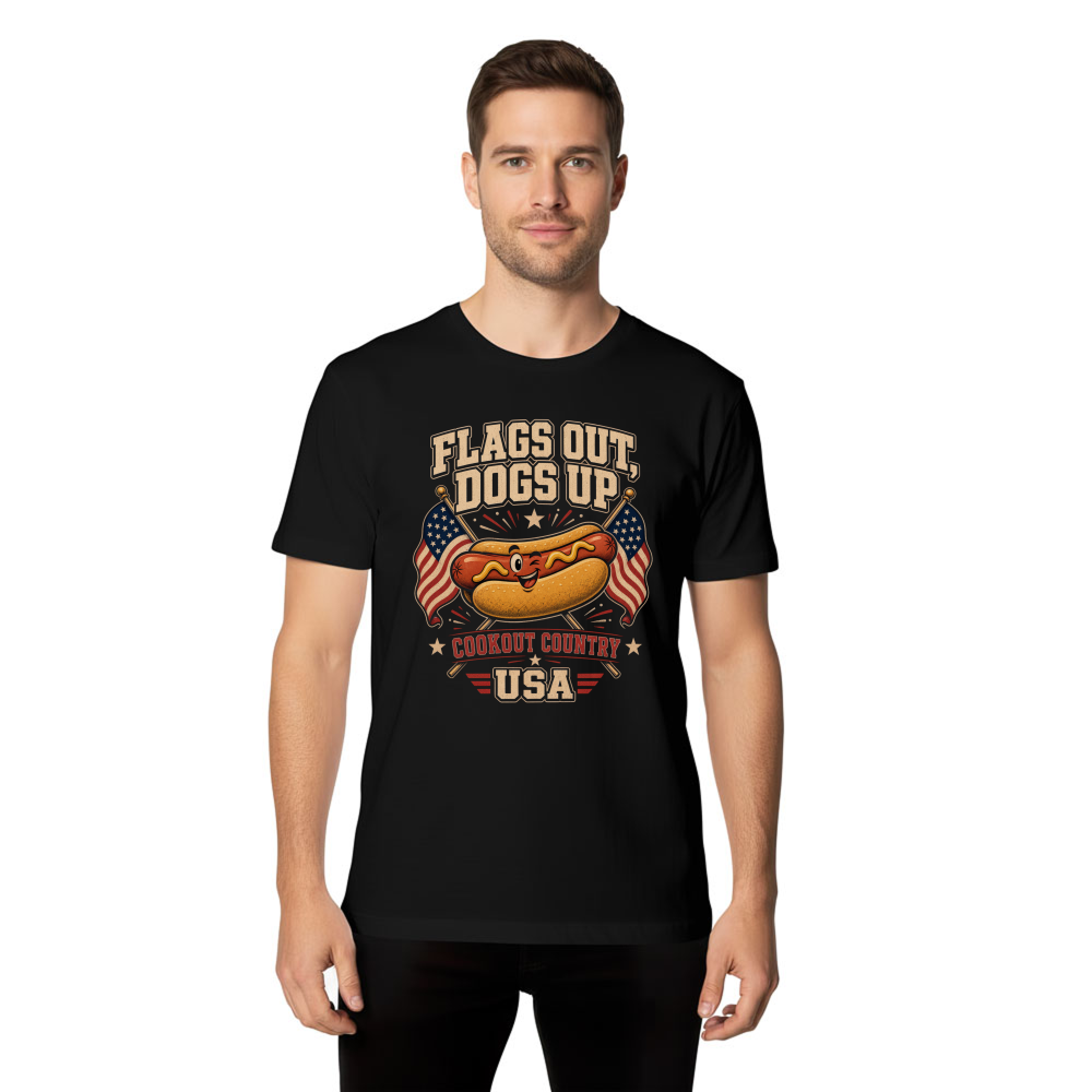 Patriotic Hot Dog 4th of July USA 250 Anniversary BBQ Independence Day Summer Cookout Funny Cute Kids Toddler Boys Girls T-Shirt