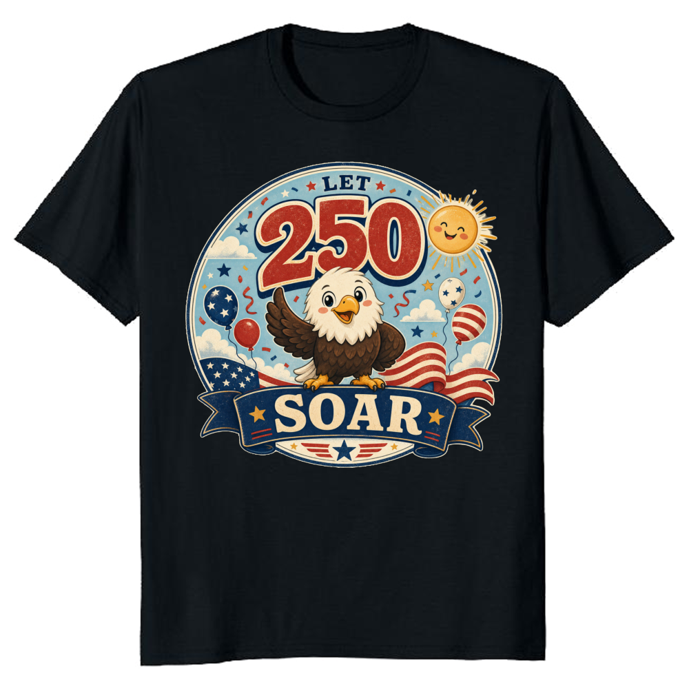 Cartoon Cute Eagle Graphic T-Shirt