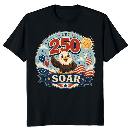Cartoon Cute Eagle Graphic T-Shirt