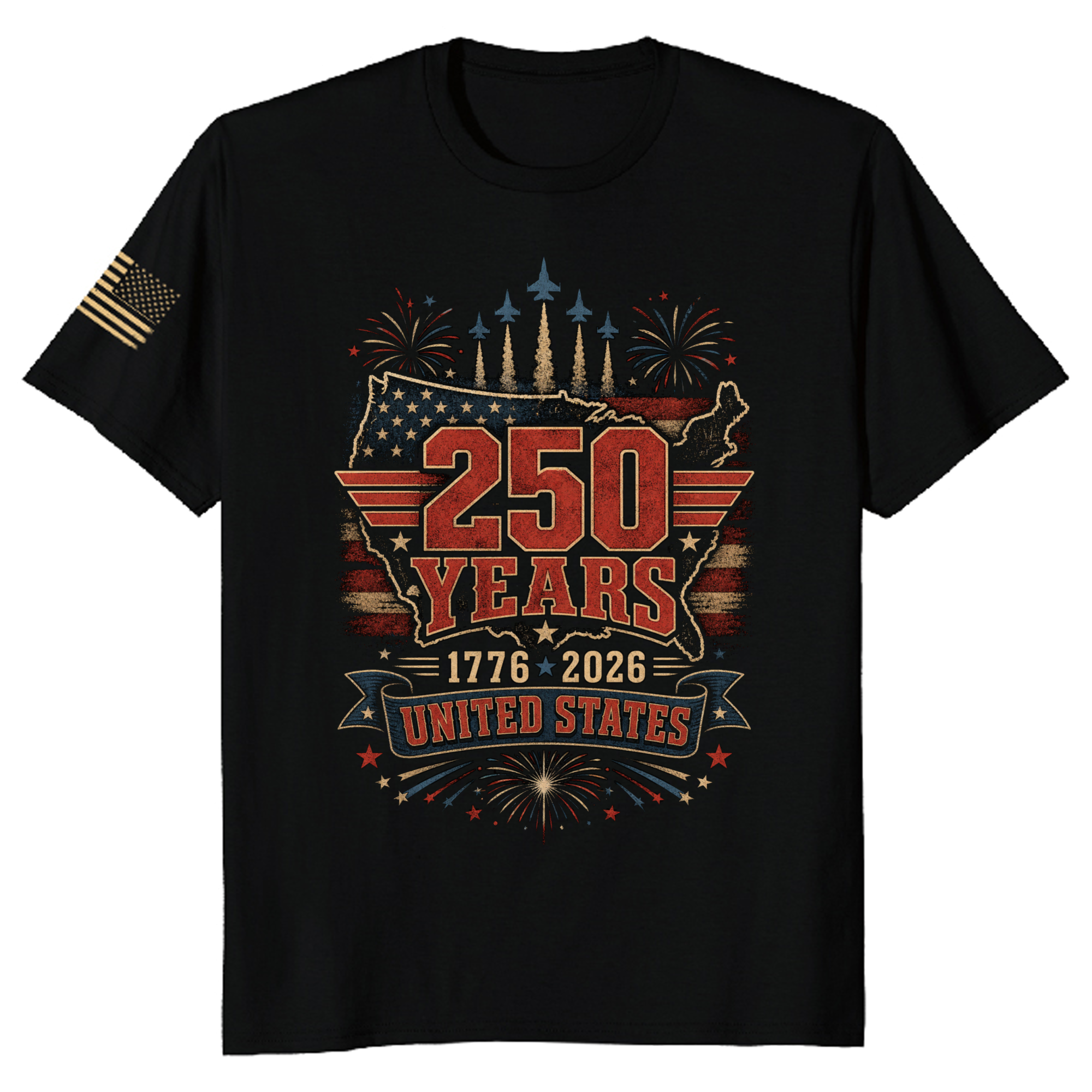 Patriotic Basic Graphic T-Shirt