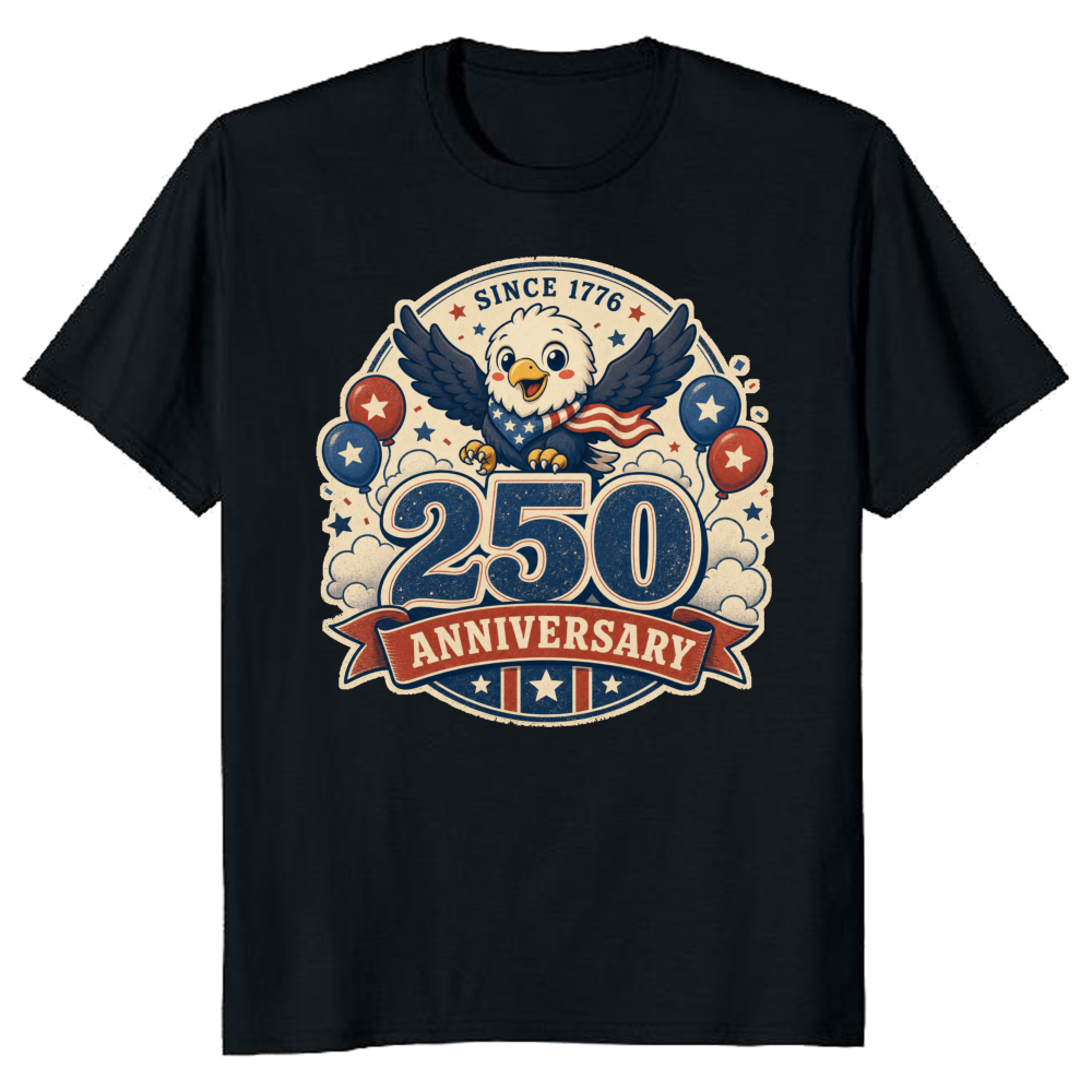 Cute Cartoon Eagles Graphic T-Shirt