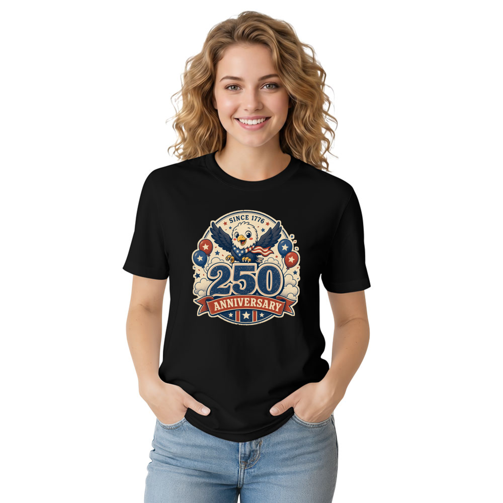 Cute Cartoon Eagles Graphic T-Shirt