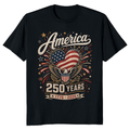 Land Of The Free Pretty 250 Anniversary Flag Graphic T-Shirt