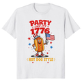 Funny Patriotic Hot Dog Graphic T-Shirt