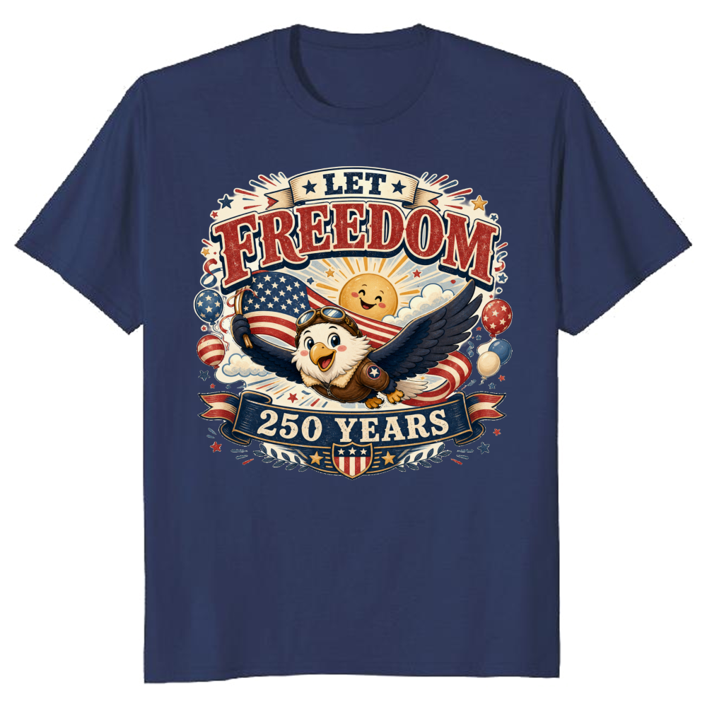 Cute Cartoon Eagles Graphic T-Shirt
