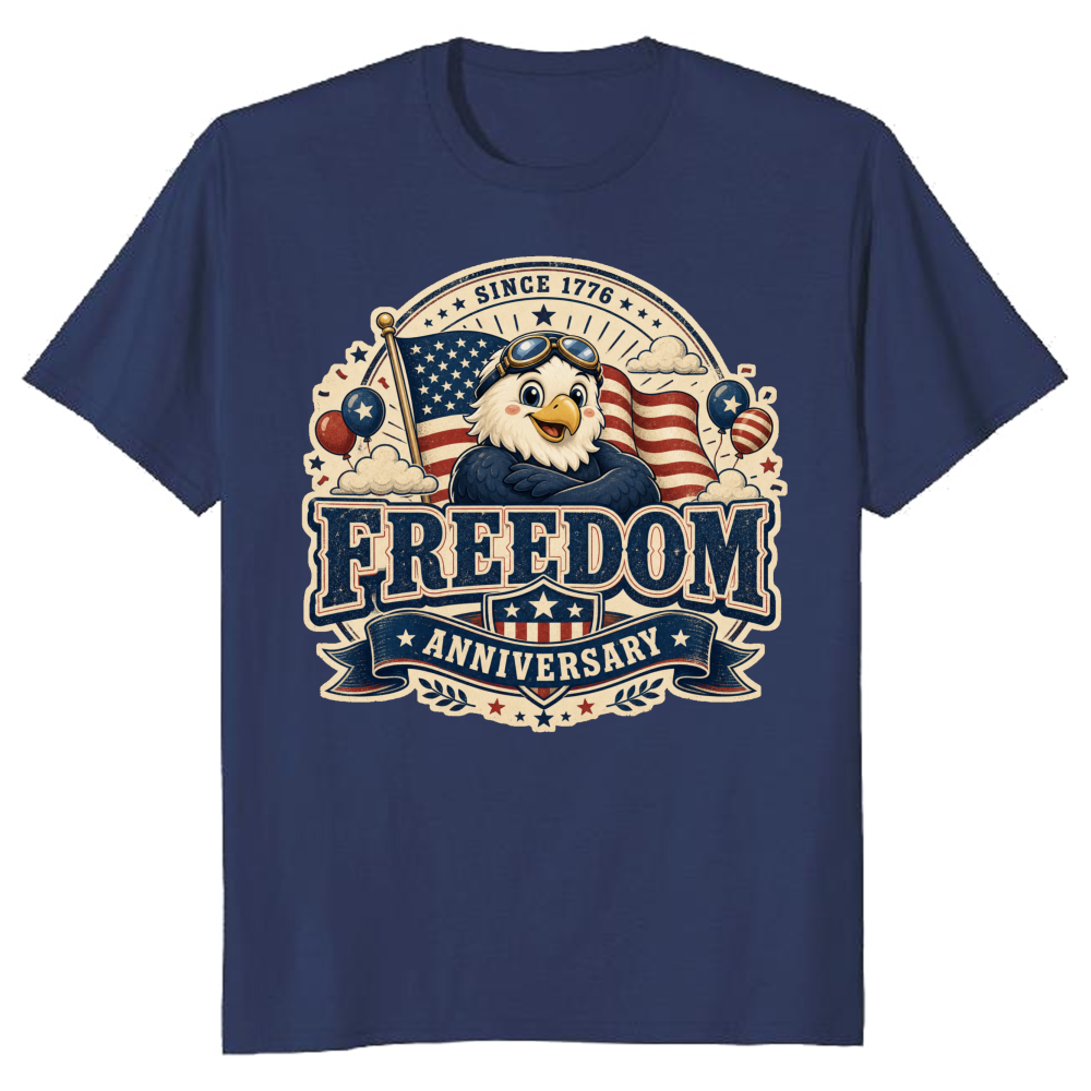 Cute Cartoon Eagles Graphic T-Shirt