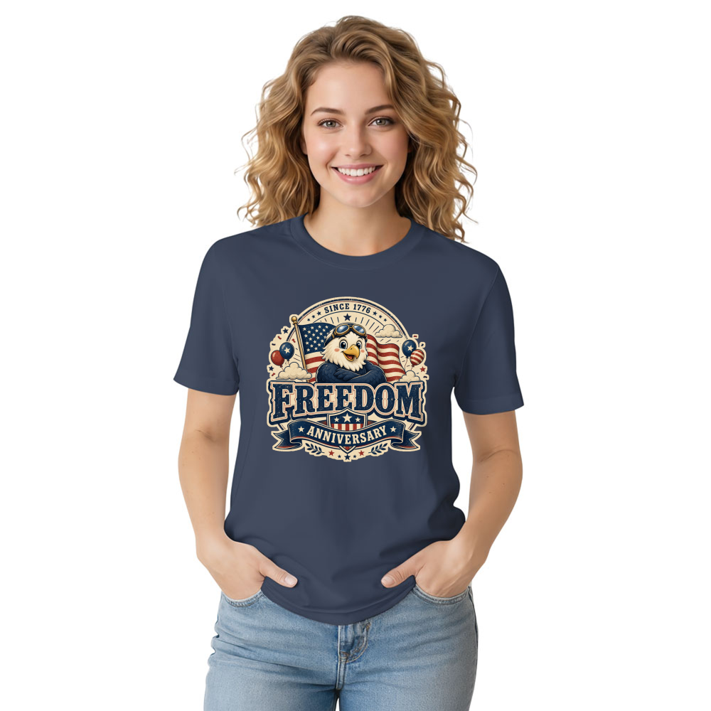 Cute Cartoon Eagles Graphic T-Shirt