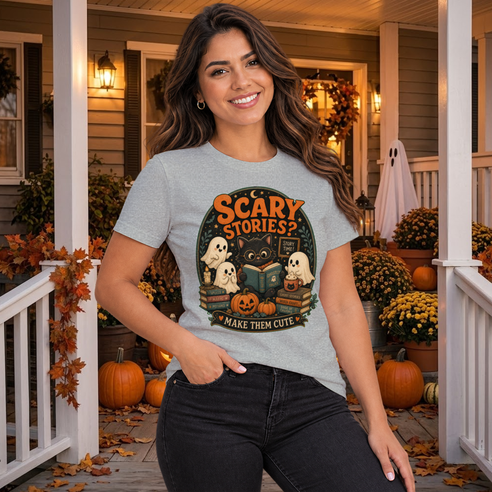 Vintage Halloween Storytime Cat T-Shirt
