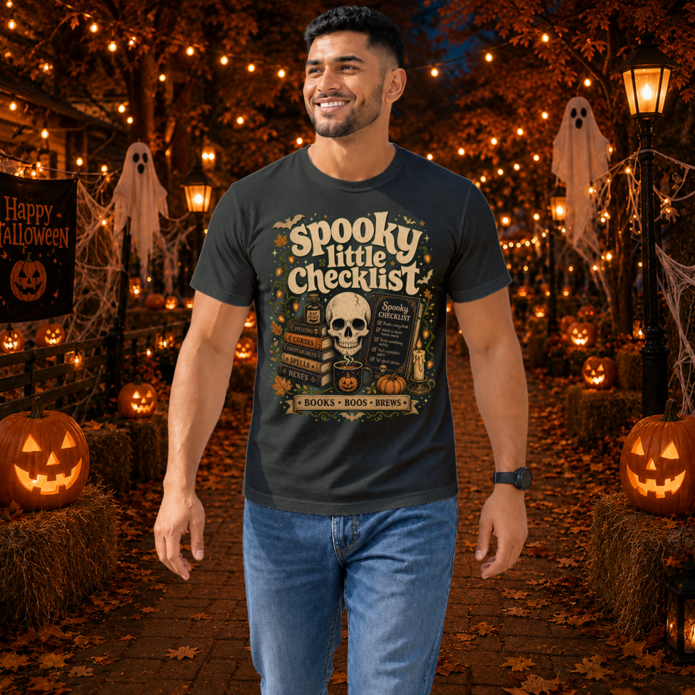 Books, Boos, and Brews Vintage Skull T-Shirt