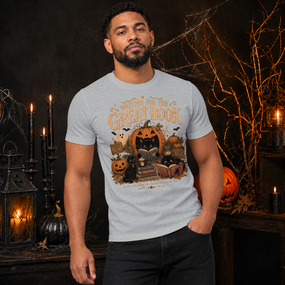 Halloween Reading Club Black Cat T-Shirt
