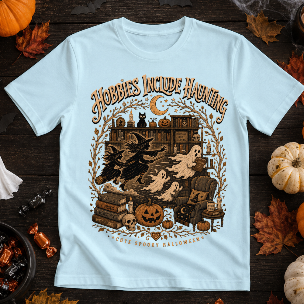 Haunted Library Halloween T-Shirt
