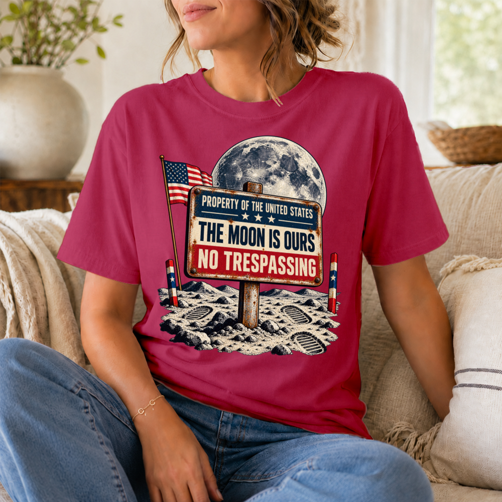 The Moon Is Ours Editorial Satire T-Shirt