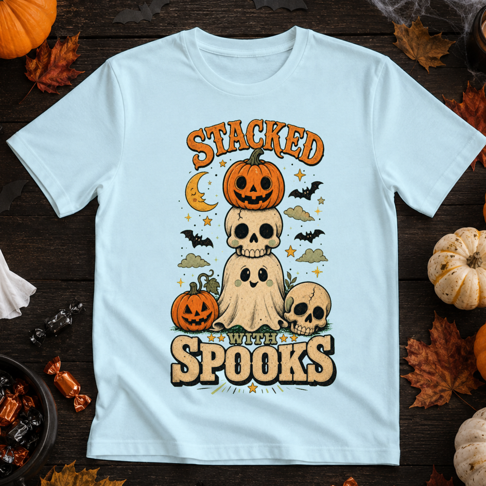 Stacked With Spooks Ghost Stack T-Shirt