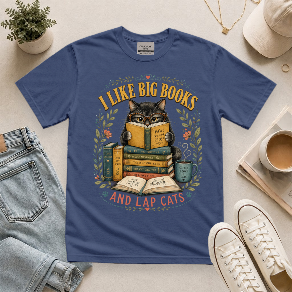 Cool Cats Read Books T-Shirt