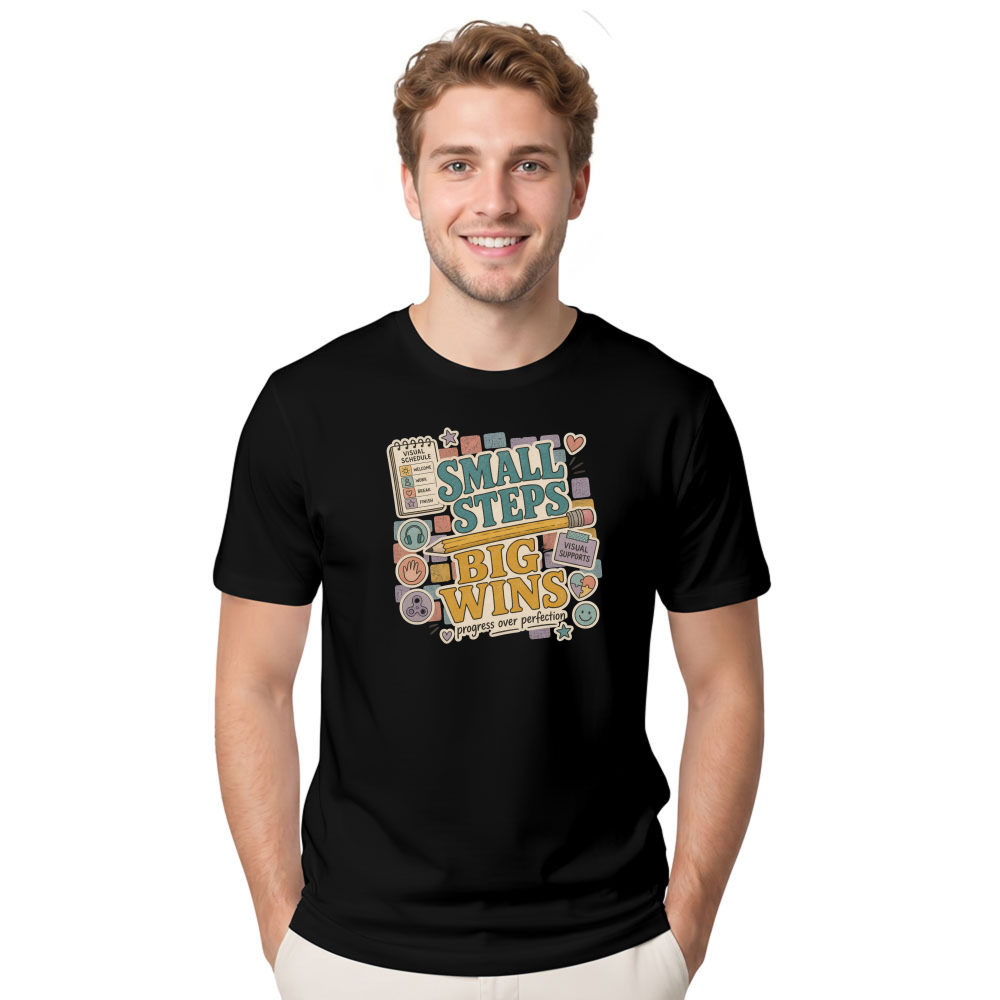 Small Steps Big Wins Retro Classroom T-Shirt