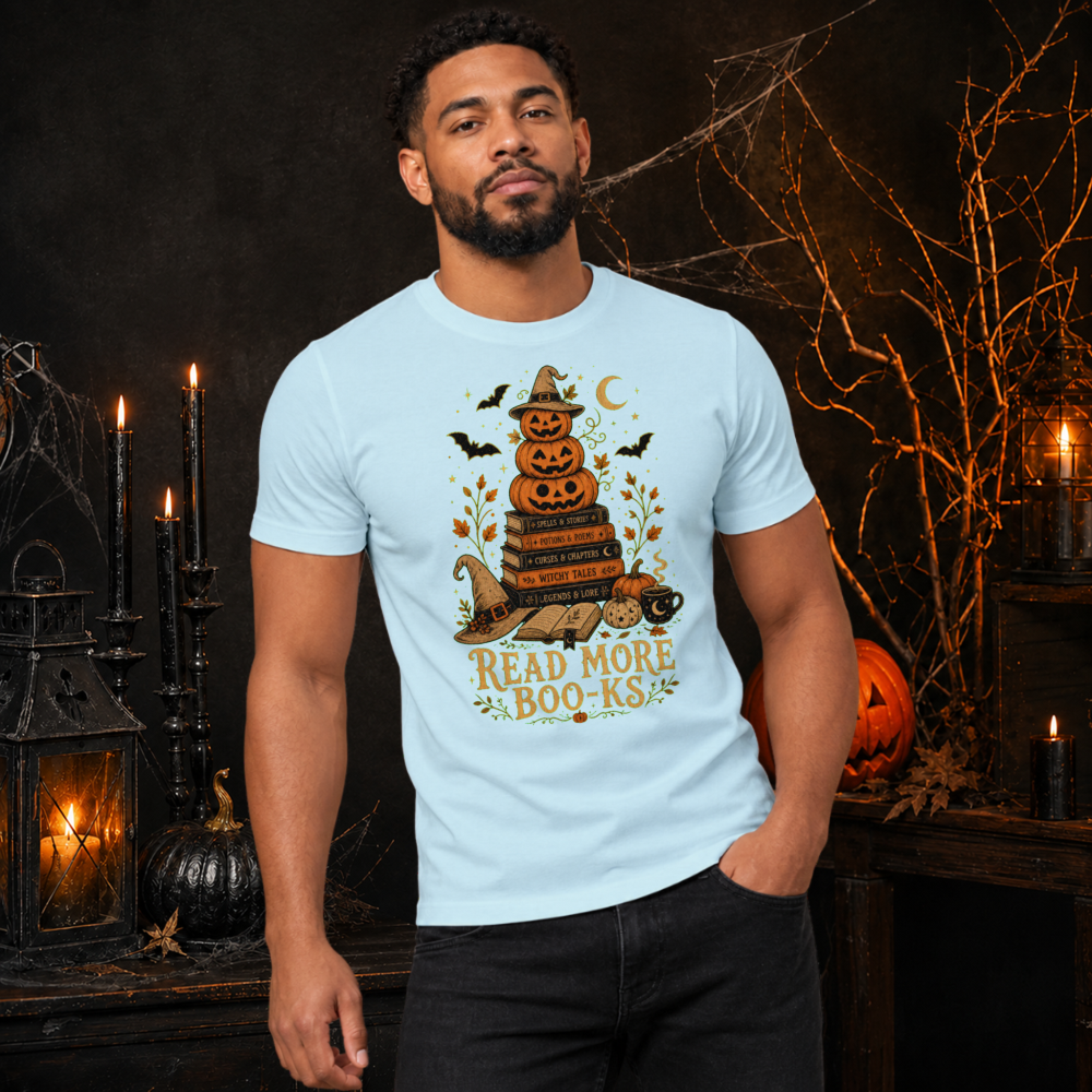 Read More Boo-Ks Witchy Book Stack T-Shirt