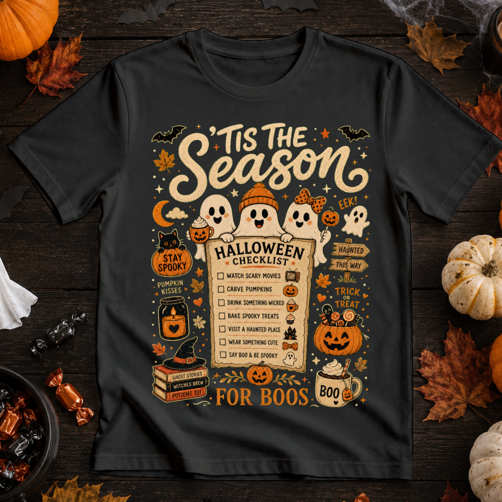 Halloween Ghost Checklist T-Shirt