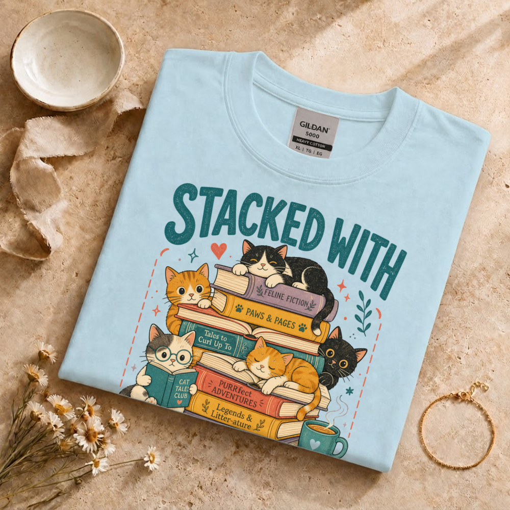 Cool Cats Read Books Cat T-Shirt