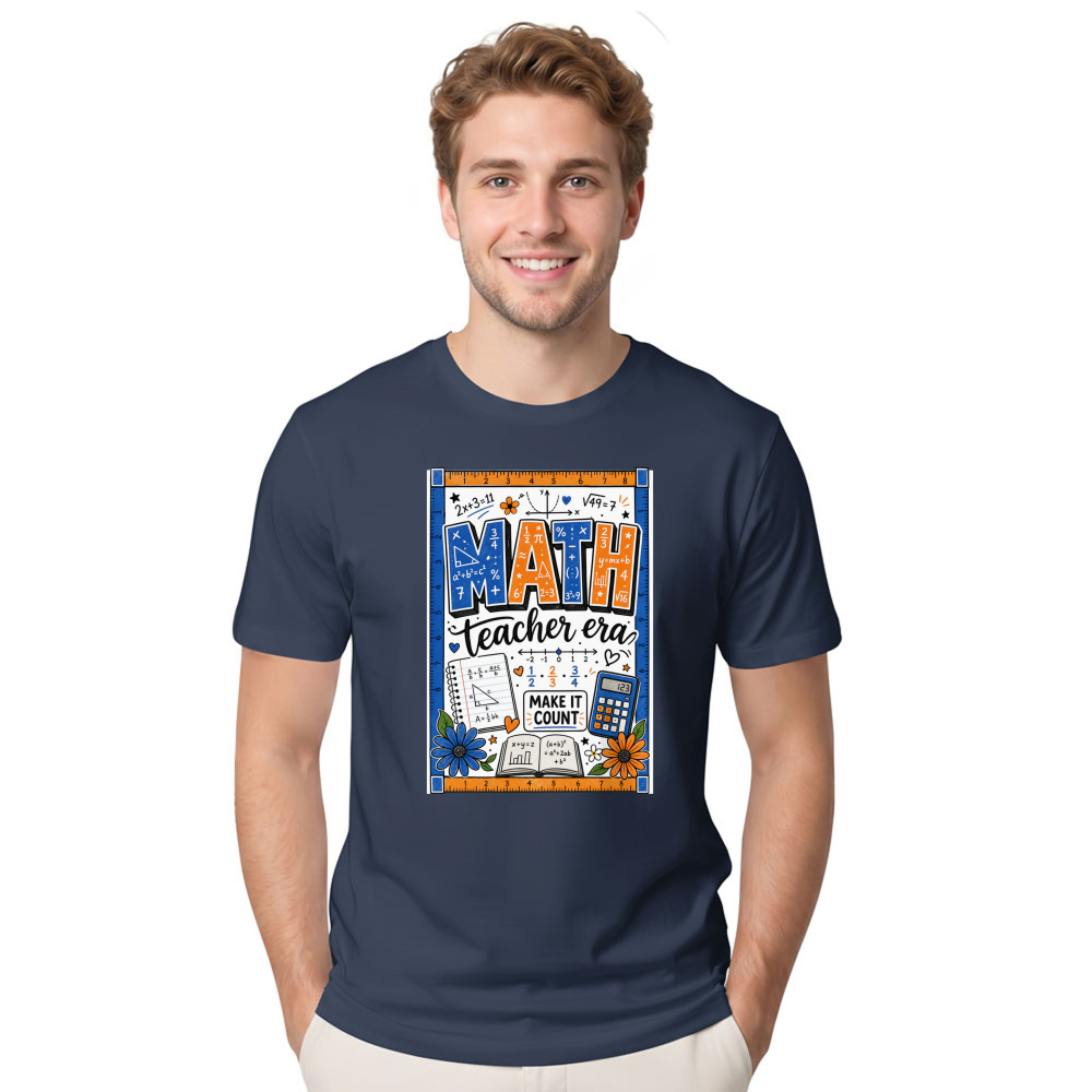 Math Teacher Era Typography T-Shirt