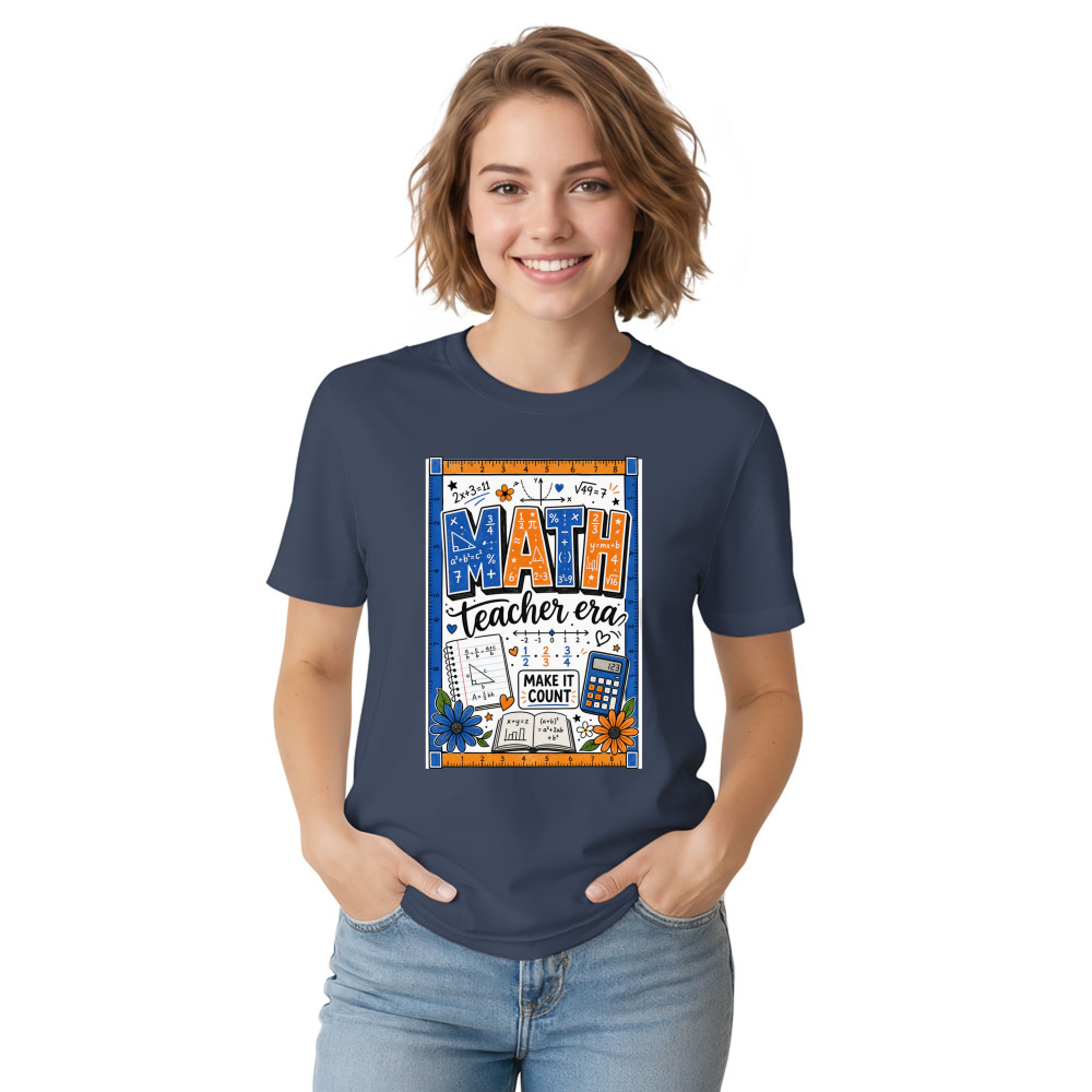Math Teacher Era Typography T-Shirt