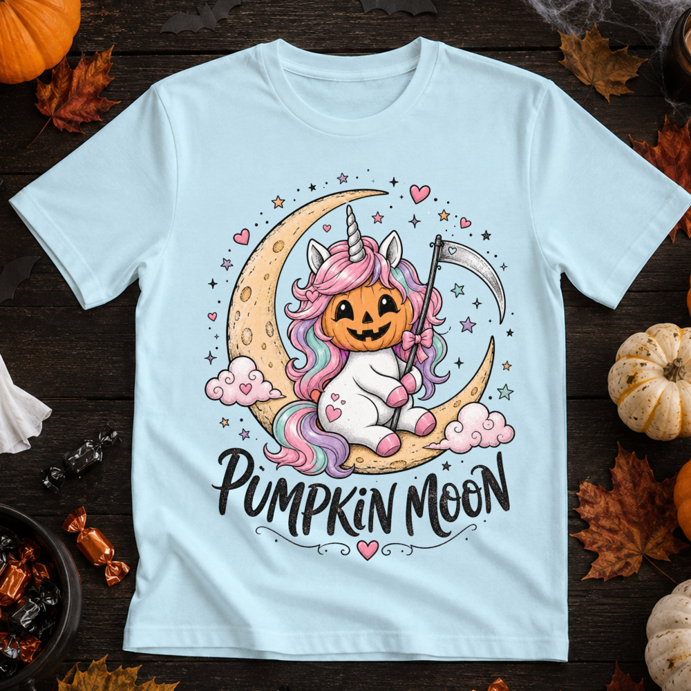 Pumpkin Moon Halloween Unicorn T-Shirt