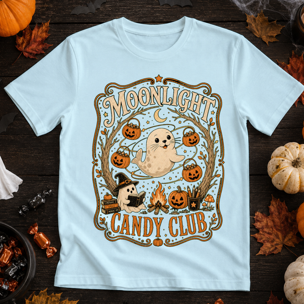 Moonlight Candy Club Pumpkin Ghost T-Shirt